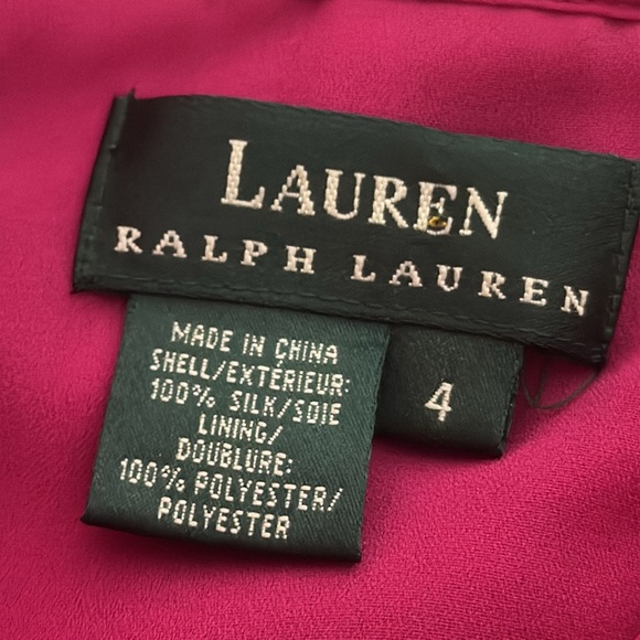 Ralph Lauren Barbados 4 silk dress vintage 90s pink strapless beach women’s - Picture 3 of 8